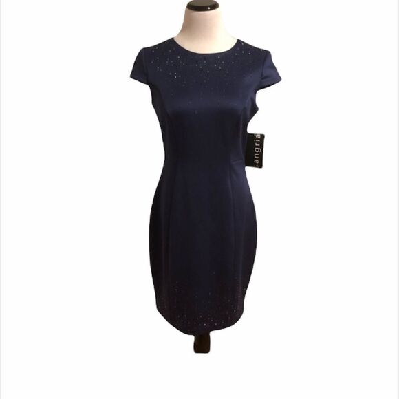 ✨ Sangria navy capped sleeves dress✨ - Picture 3 of 9